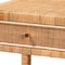 Baxton Studio Adelia Modern Bohemian Natural Rattan and Mahogany Wood 1-Drawer Nightstand 229-13149-ZORO - alternate 3